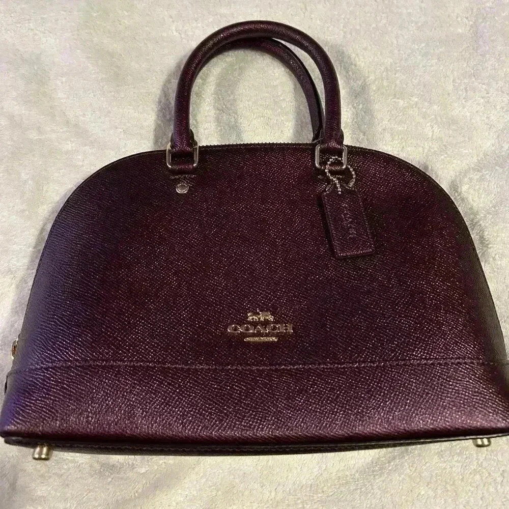 Coach Mini Sierra Satchel Metallic Raspberry